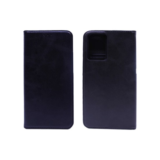 Leather Flip Cover with Internal Pocket for TCL 40 SE Black